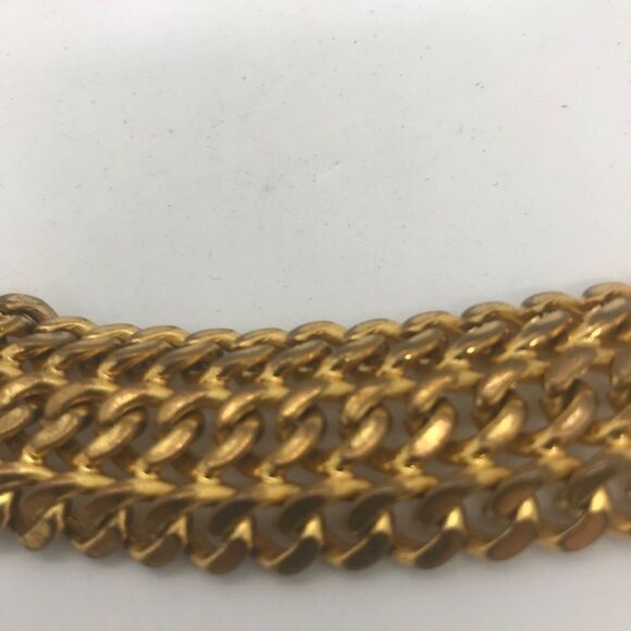 Chunky Gold Chain Statement Bracelet Vintage 1960s Jewelry - Picture 11 of 16